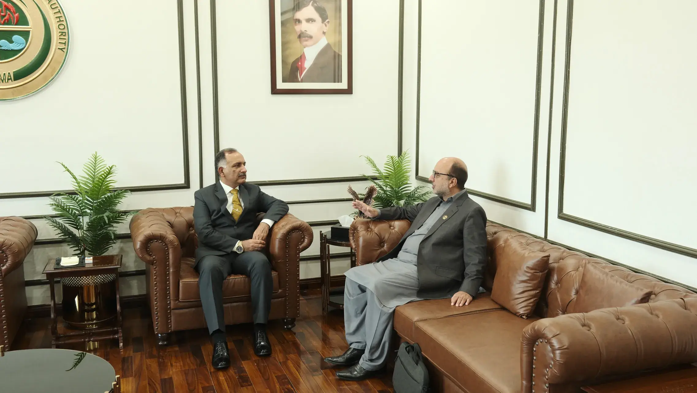 15-03-2024, Islamabad: Chairman NDMA Lt Gen Inam Haider Malik met with Country Head of Muslim Hands Syed Javed Gillani at NDMA HQs.